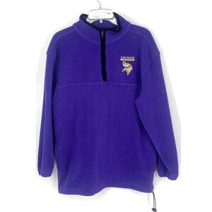 NFL Minnesota Vikings Quarter Zip Fleece - Size Large